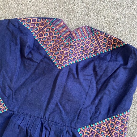 Ecote Strapless and Embroidered Dress in Blue Barbiecore MEDIUM - Picture 7 of 10